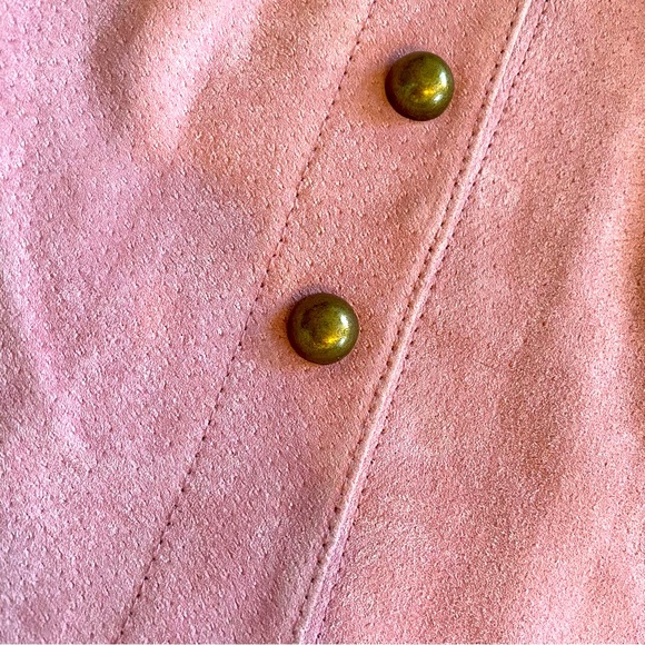 LIVE A LITTLE  | MAUVE PINK LEATHER JACKET  SZ L - Picture 16 of 16